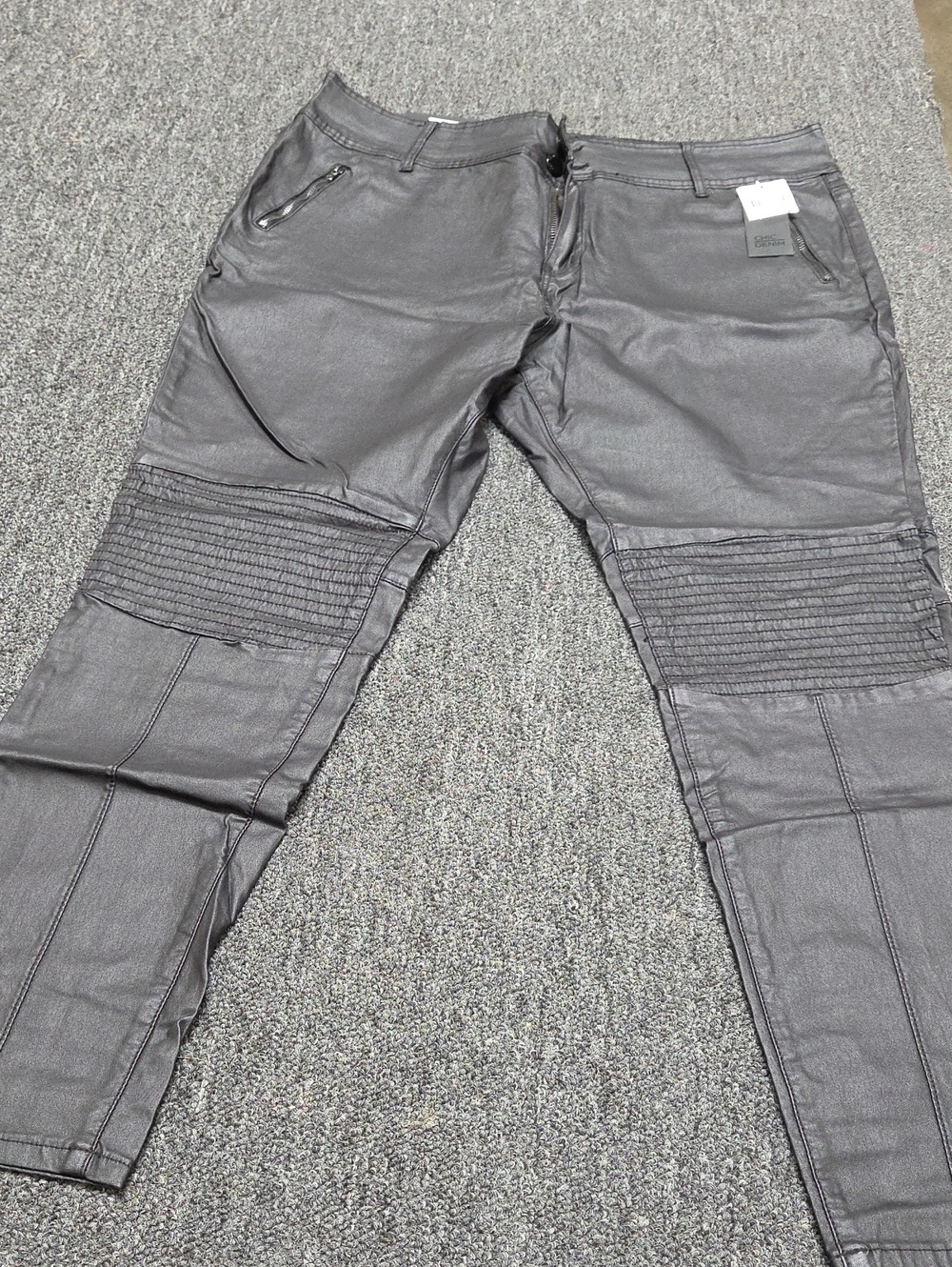 (#4C) Women's Chic Denim Black Pants